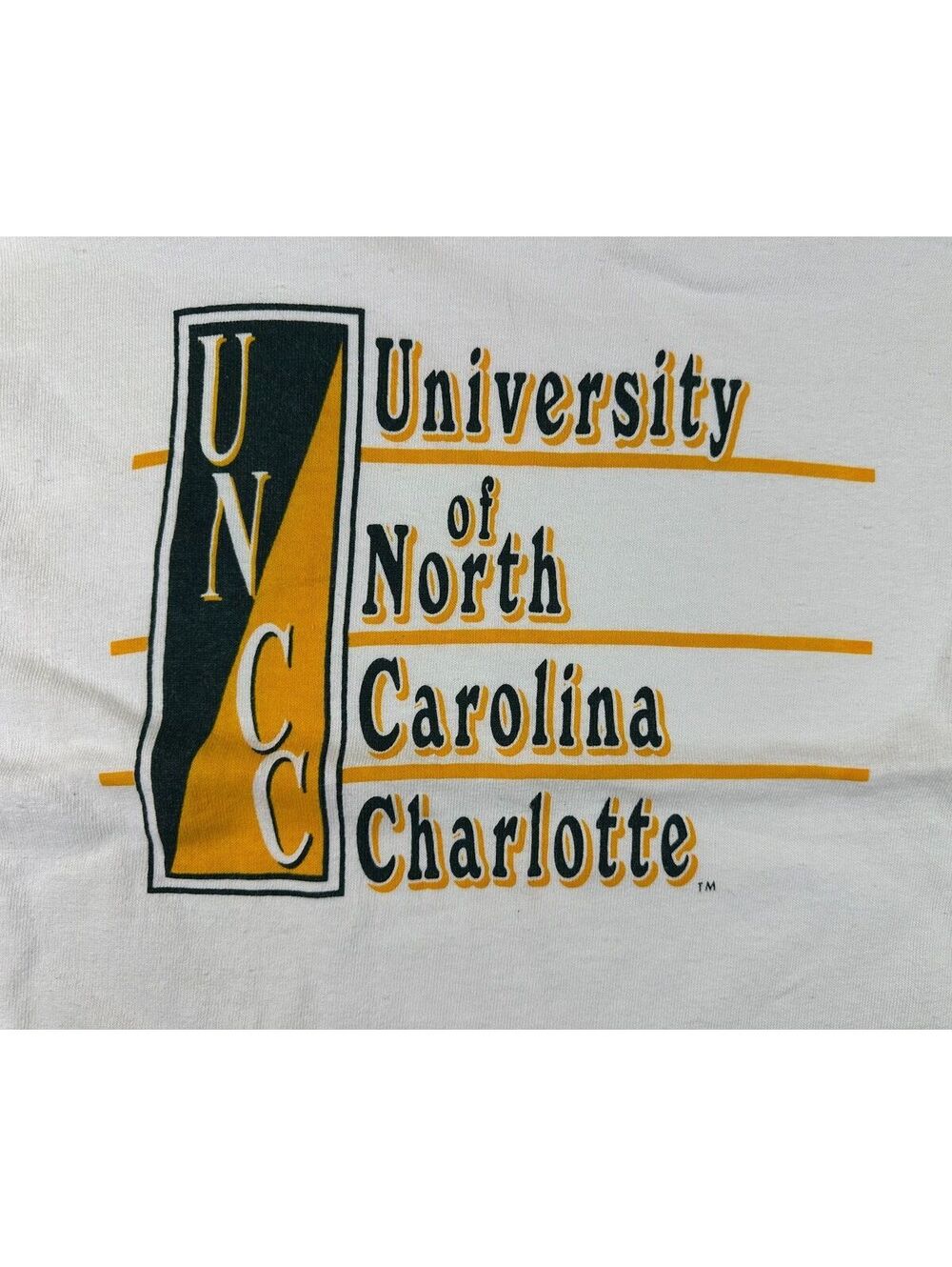 Vintage 90s University of North Carolina Charlotte tshirt champion thick uncc - Picture 2 of 13